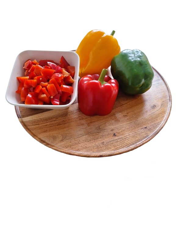 loupaná paprika krájená